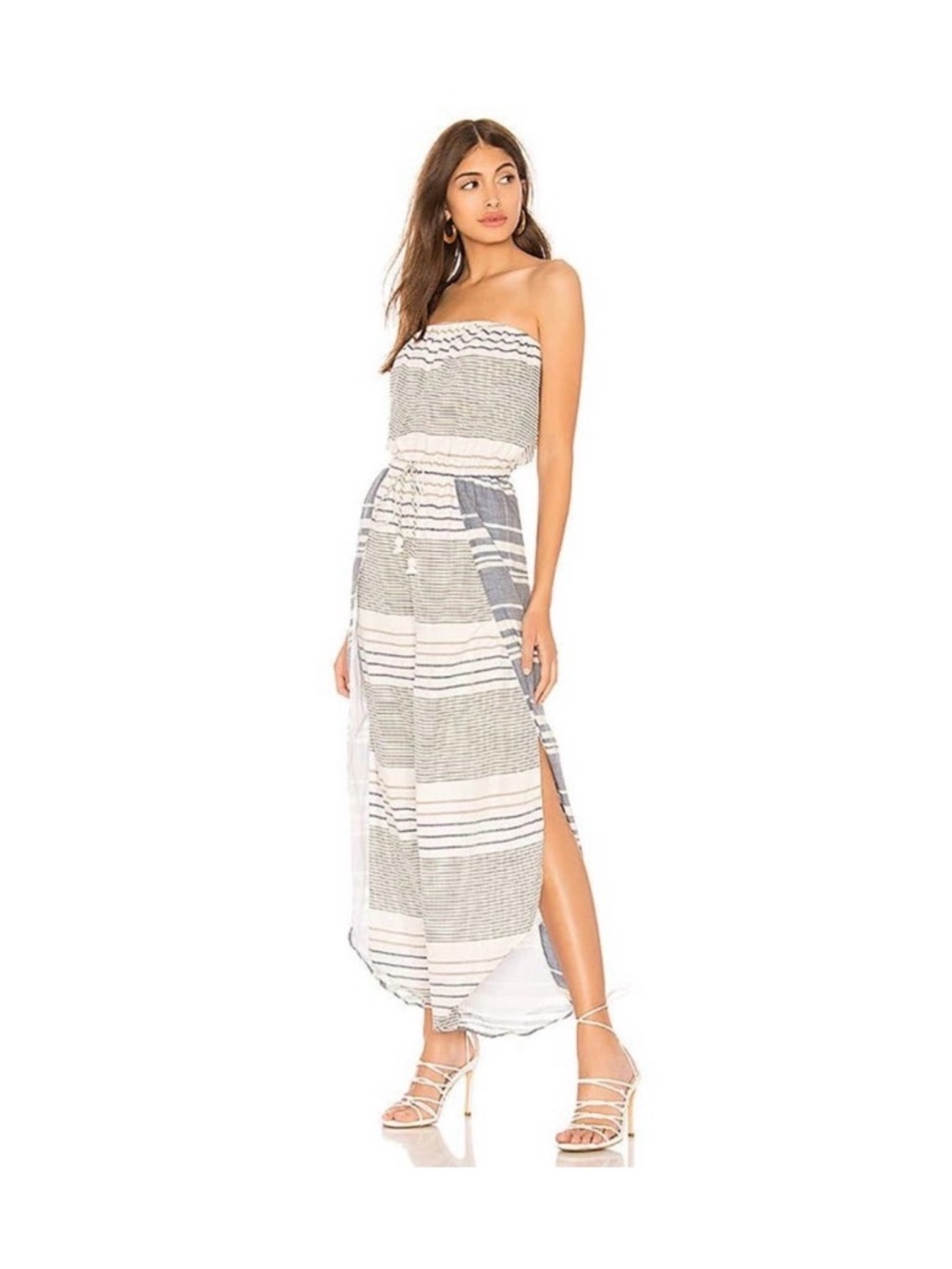 SAYLOR Eden Romper with Blue and White Stripe Size XS casual comfort everyday